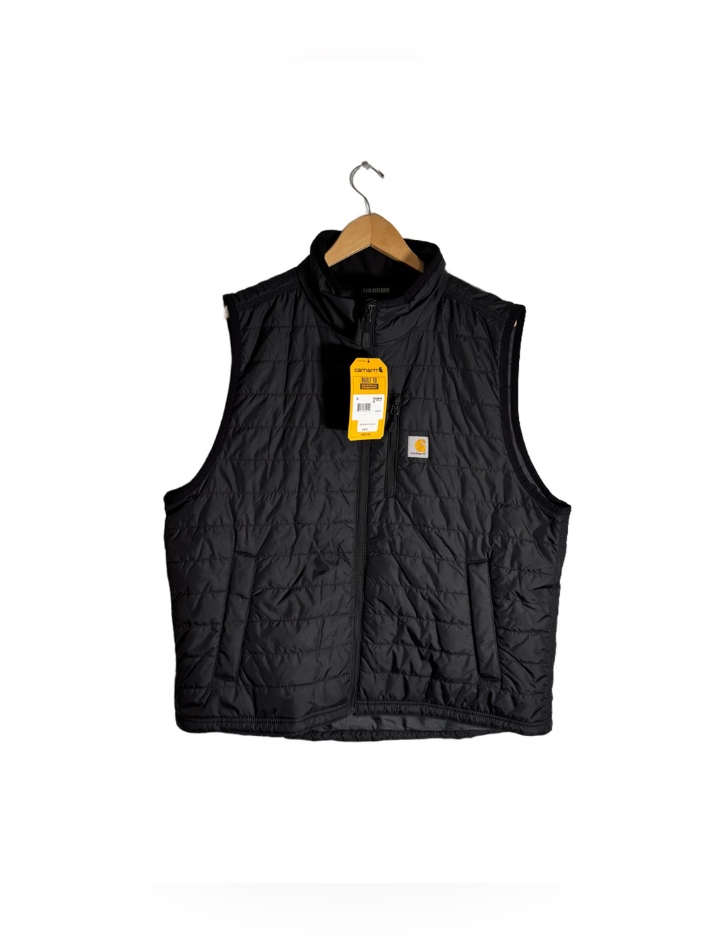 Carhartt Rain Defender Vest Men's XL Puffer Jacket Full Zip Gorpcore Black NWT